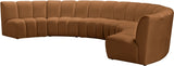 Infinity Modular 6pc. Sectional in Saddle from Meridian - Luna Furniture