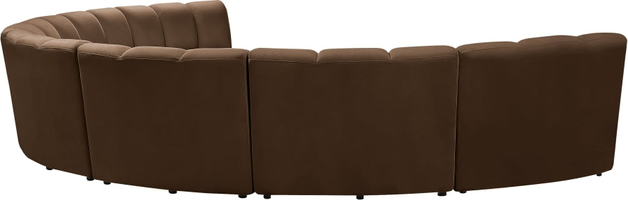 Infinity Modular 7pc. Sectional in Brown from Meridian - Luna Furniture