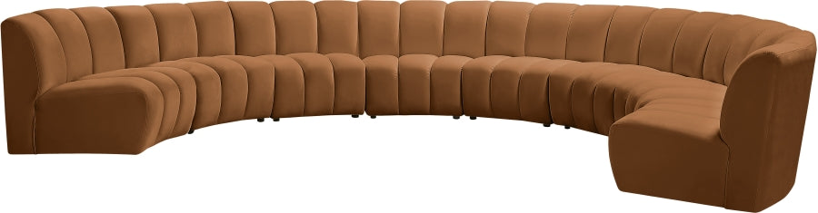 Infinity Modular 8pc. Sectional in Saddle from Meridian - Luna Furniture