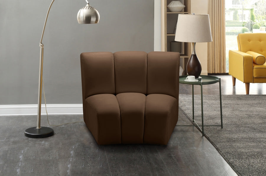 Infinity Modular Chair in Brown from Meridian - Luna Furniture