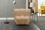 Infinity Modular Chair in Camel from Meridian - Luna Furniture