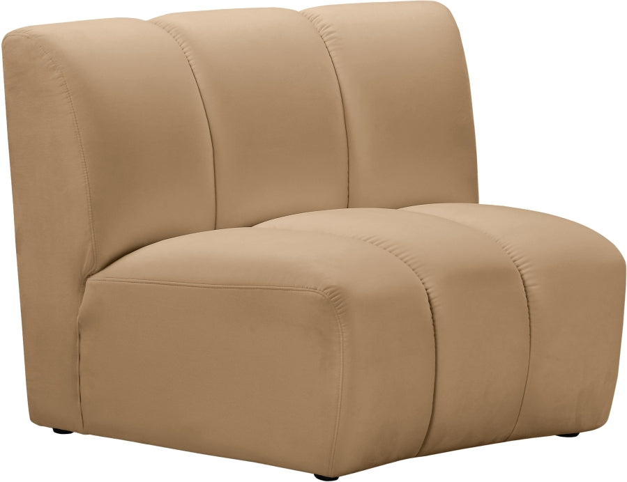 Infinity Modular Chair in Camel from Meridian - Luna Furniture