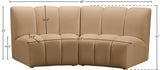 Infinity Modular Loveseat in Camel from Meridian - Luna Furniture