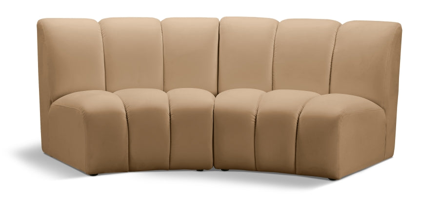 Infinity Modular Loveseat in Camel from Meridian - Luna Furniture