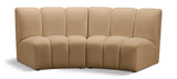 Infinity Modular Loveseat in Camel from Meridian - Luna Furniture