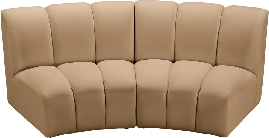 Infinity Modular Loveseat in Camel from Meridian - Luna Furniture