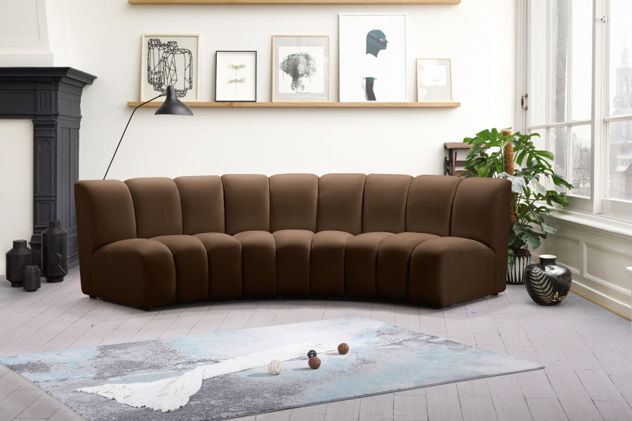 Infinity Modular Sofa in Brown from Meridian - Luna Furniture