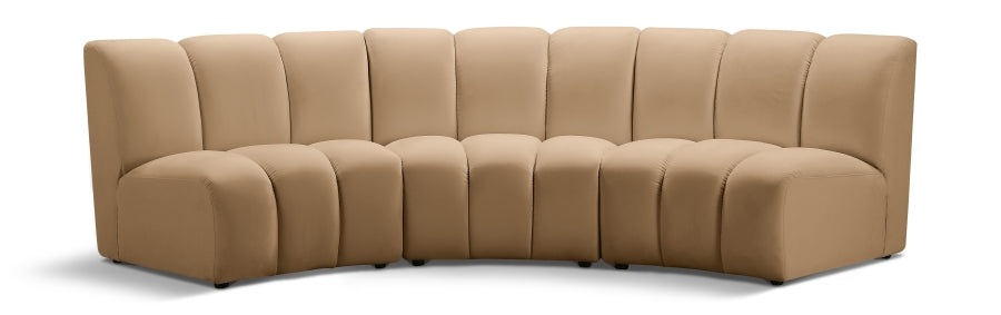 Infinity Modular Sofa in Camel from Meridian - Luna Furniture