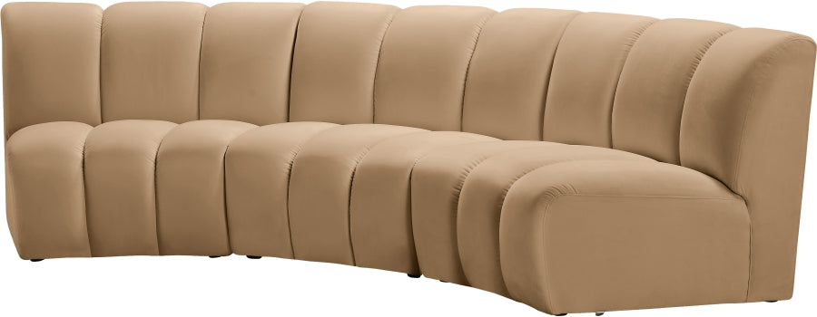 Infinity Modular Sofa in Camel from Meridian - Luna Furniture