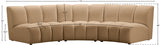 Infinity Modular Sofa in Camel from Meridian - Luna Furniture