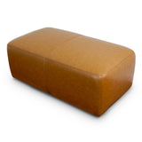 Ingram Tan Leather Ottoman - OTT00400801