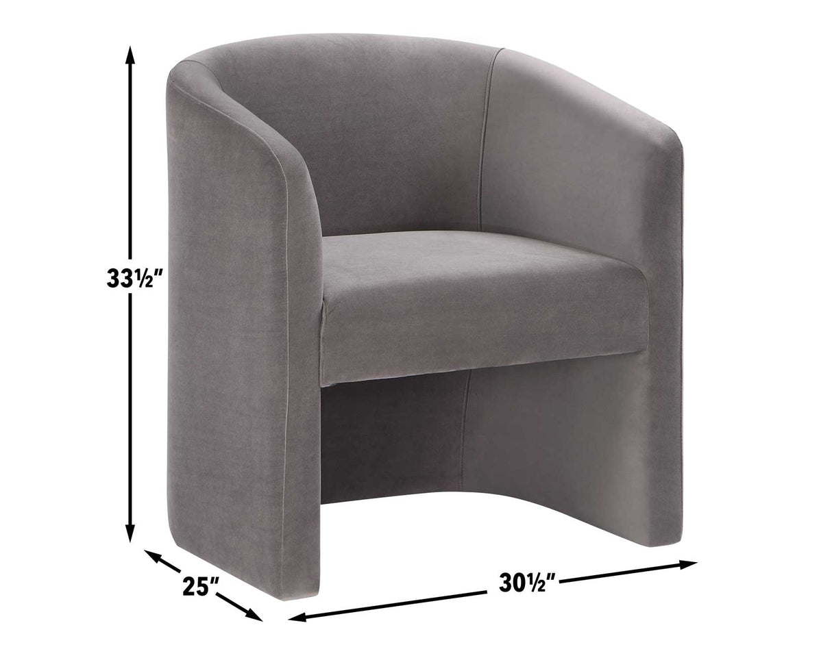 Iris Upholstered Chair, Fog - IR500F