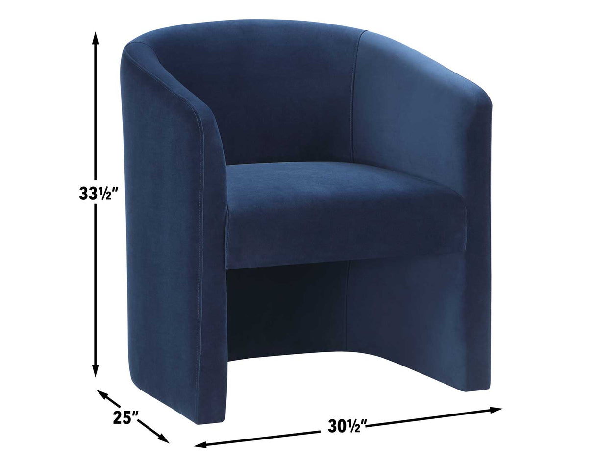 Iris Upholstered Chair, Indigo - IR500B