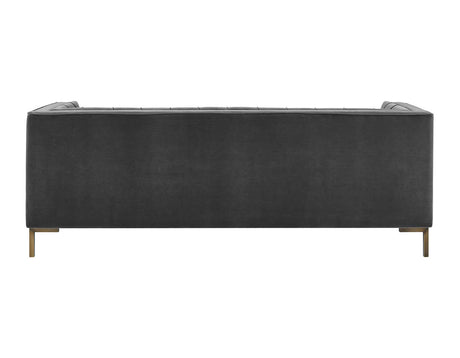 Isaac Channel Stitched Gray Velvet Sofa from Steve Silver - Luna Furniture