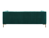 Isaac Channel Stitched Green Velvet Sofa from Steve Silver - Luna Furniture