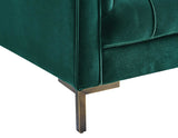 Isaac Channel Stitched Green Velvet Sofa from Steve Silver - Luna Furniture