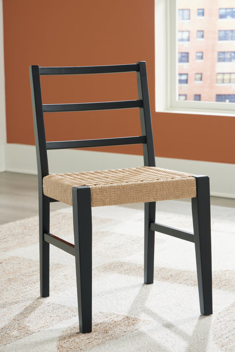 Isanti Light Brown/Black Dining Chair, Set of 2 - D752-02