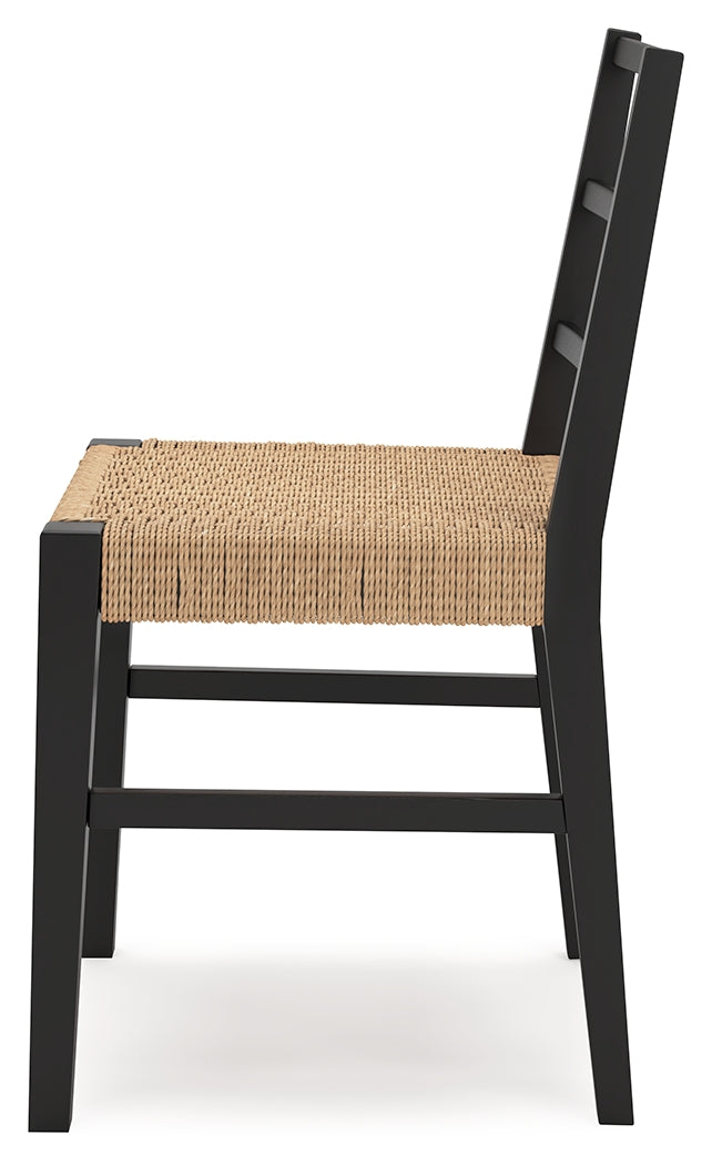 Isanti Light Brown/Black Dining Chair, Set of 2 - D752-02