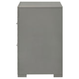 Ives 2-drawer Nightstand Bedside Table Grey High Gloss from Coaster - Luna Furniture