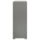 Ives 5-drawer Bedroom Chest of Drawers Grey High Gloss from Coaster - Luna Furniture