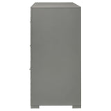 Ives 6-drawer Dresser Cabinet Grey High Gloss from Coaster - Luna Furniture