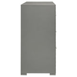 Ives 6-drawer Dresser Cabinet Grey High Gloss from Coaster - Luna Furniture