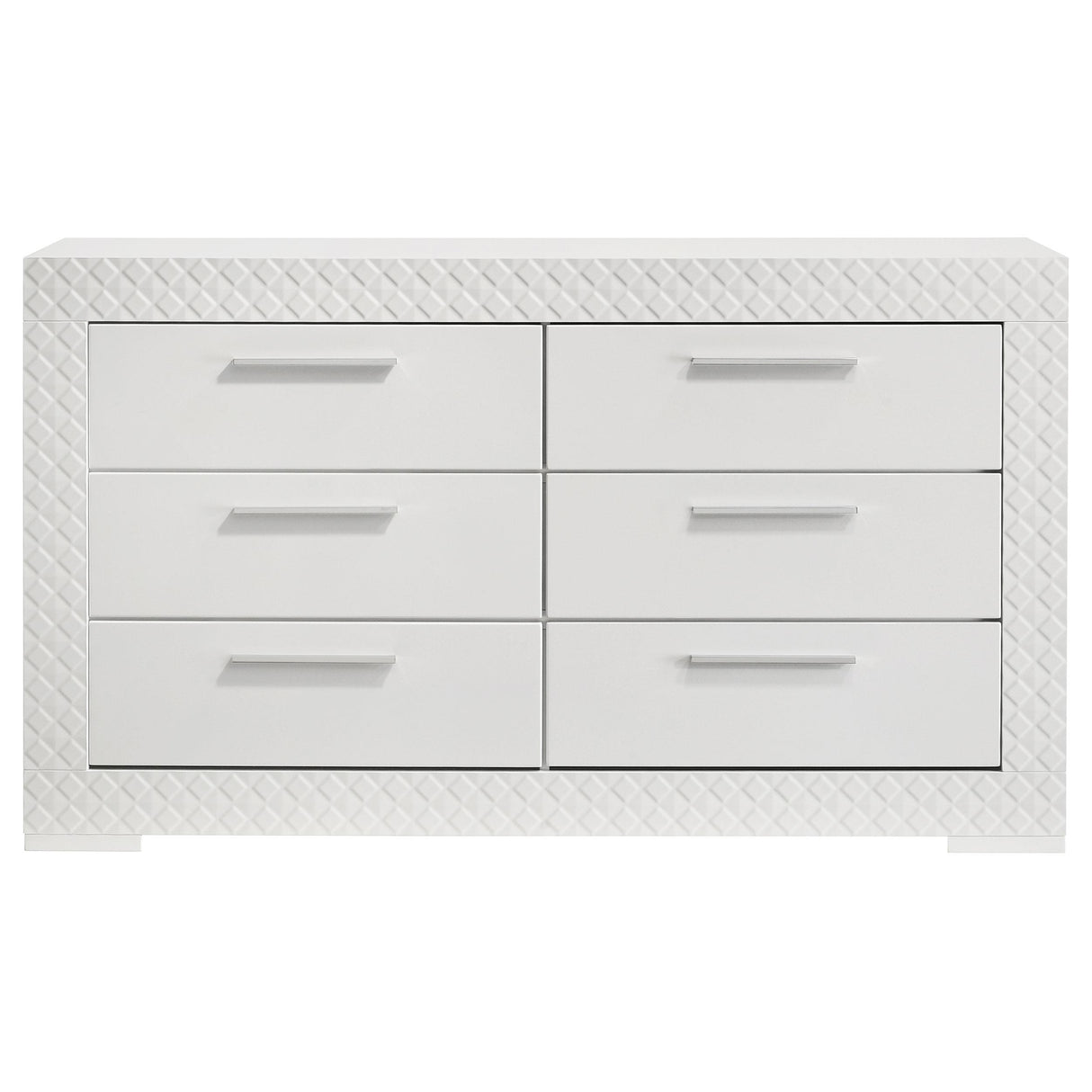 Ives 6-drawer Dresser Cabinet White High Gloss from Coaster - Luna Furniture