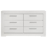 Ives 6-drawer Dresser Cabinet White High Gloss from Coaster - Luna Furniture