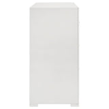 Ives 6-drawer Dresser Cabinet White High Gloss from Coaster - Luna Furniture