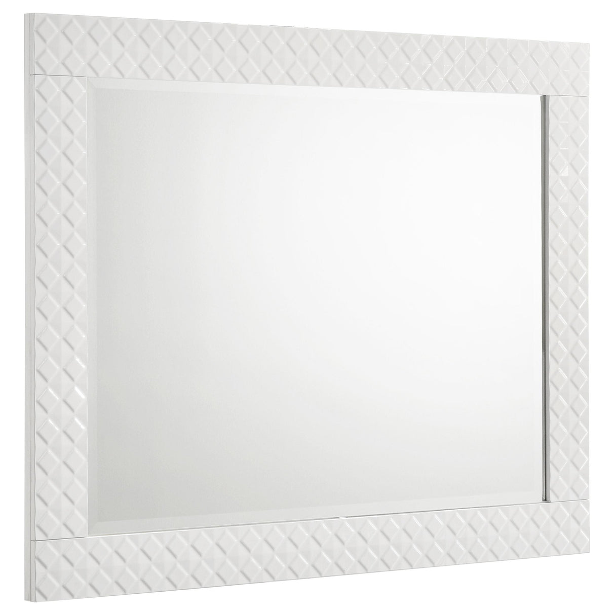 Ives Dresser Mirror White High Gloss from Coaster - Luna Furniture