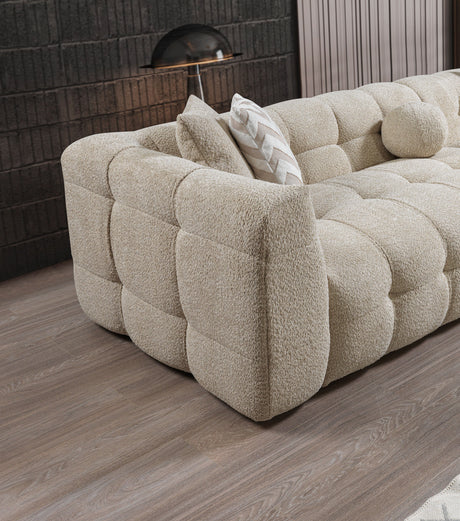 Ivy Sand Boucle RAF 110" Sectional - IVYSAND-RSEC