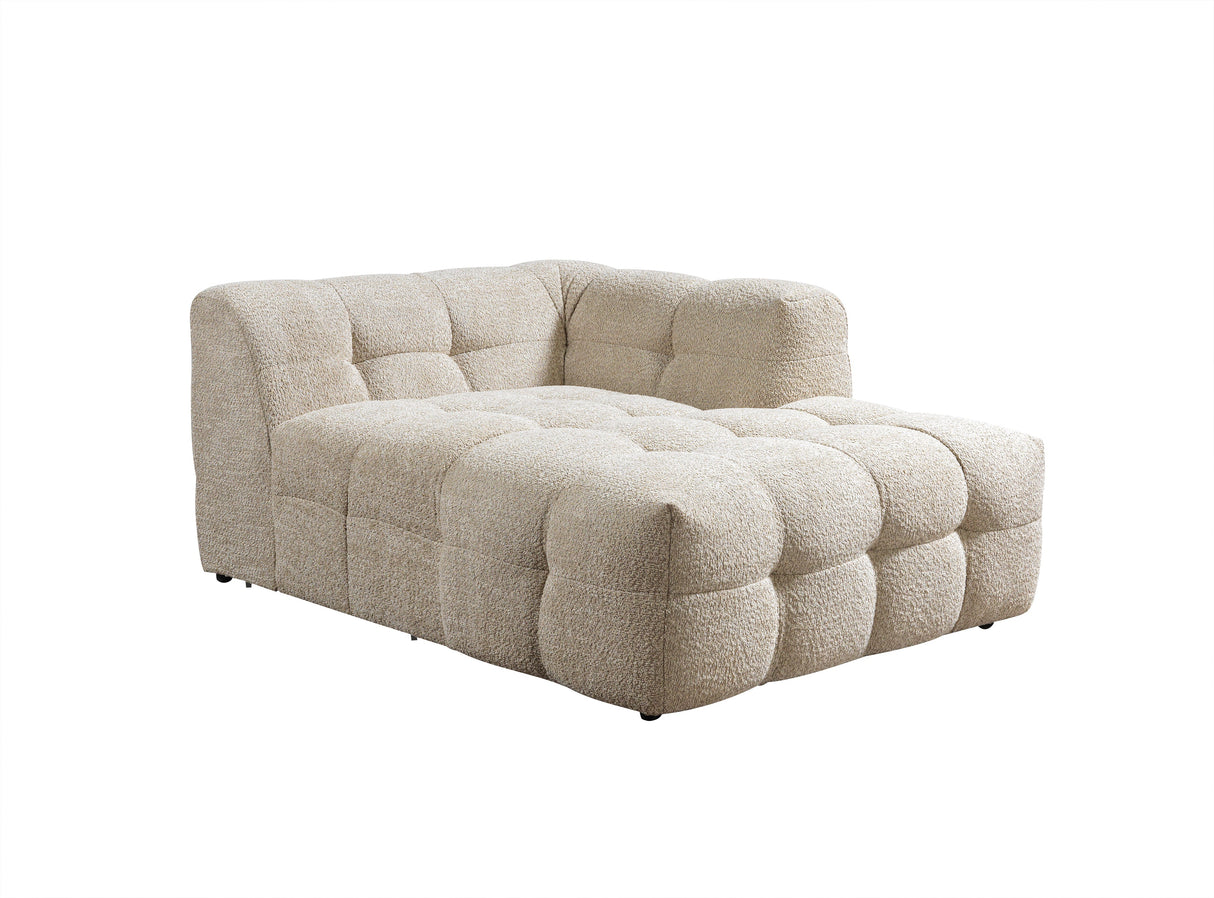 Ivy Sand Boucle RAF 110" Sectional - IVYSAND-RSEC