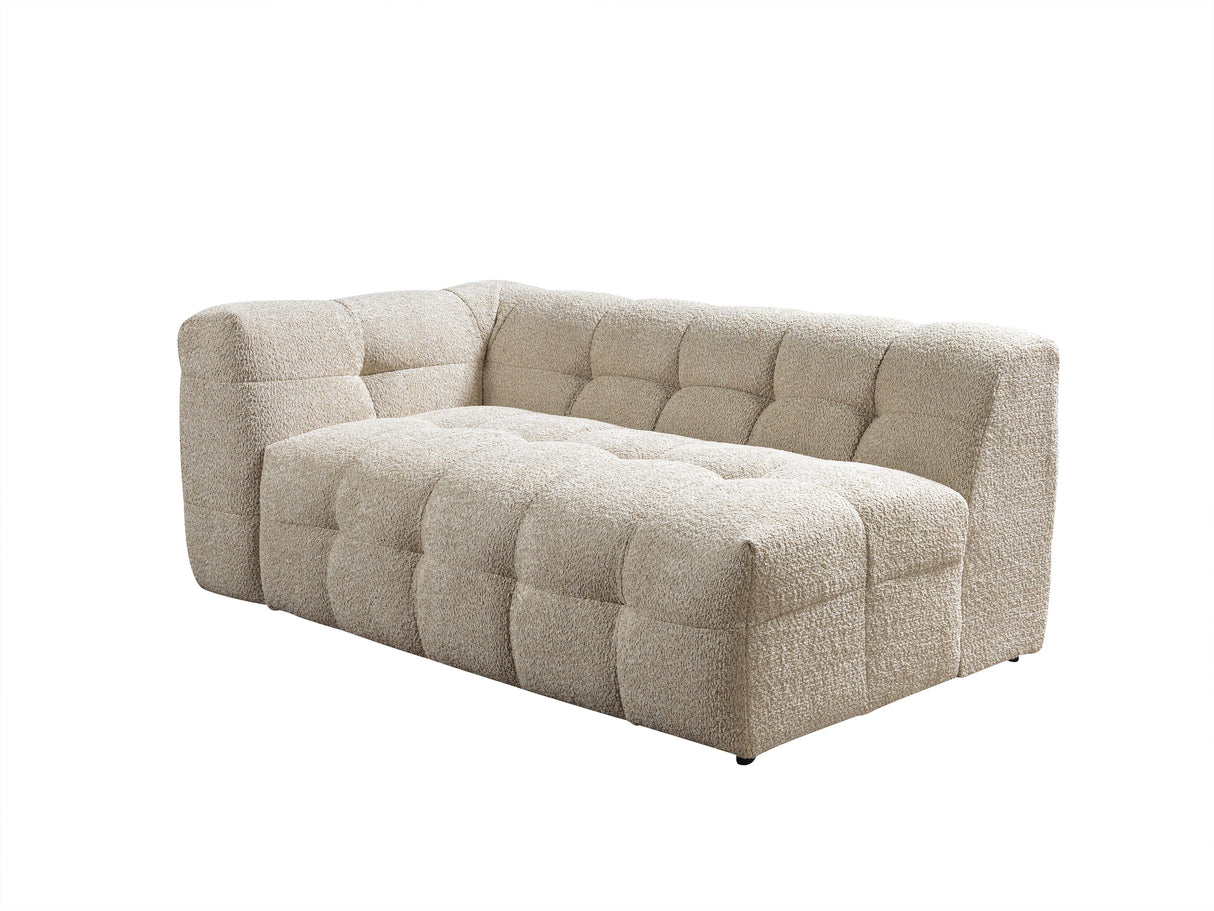 Ivy Sand Boucle RAF 110" Sectional - IVYSAND-RSEC