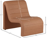 Ivy Vegan Leather Accent Chair in Cognac from Meridian - Luna Furniture