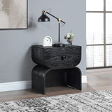 Jace Night Stand in Black from Meridian - Luna Furniture