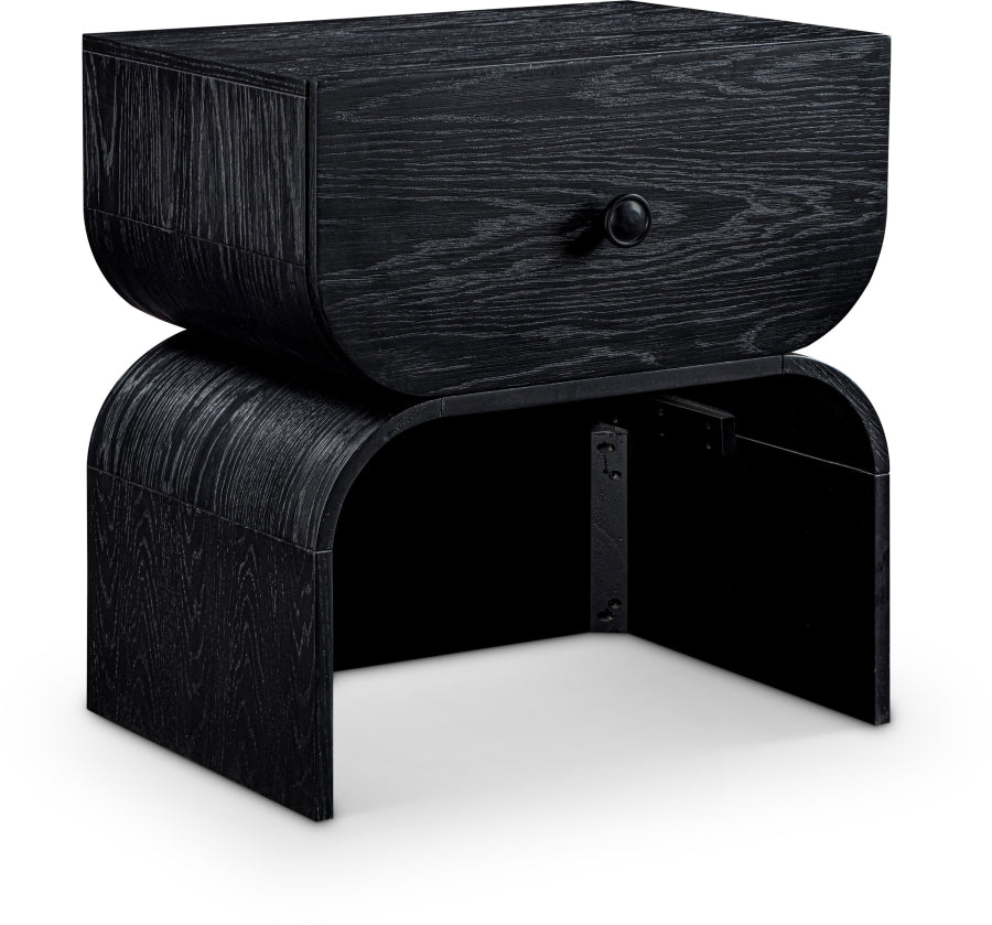 Jace Night Stand in Black from Meridian - Luna Furniture