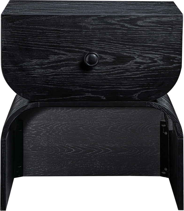 Jace Night Stand in Black from Meridian - Luna Furniture