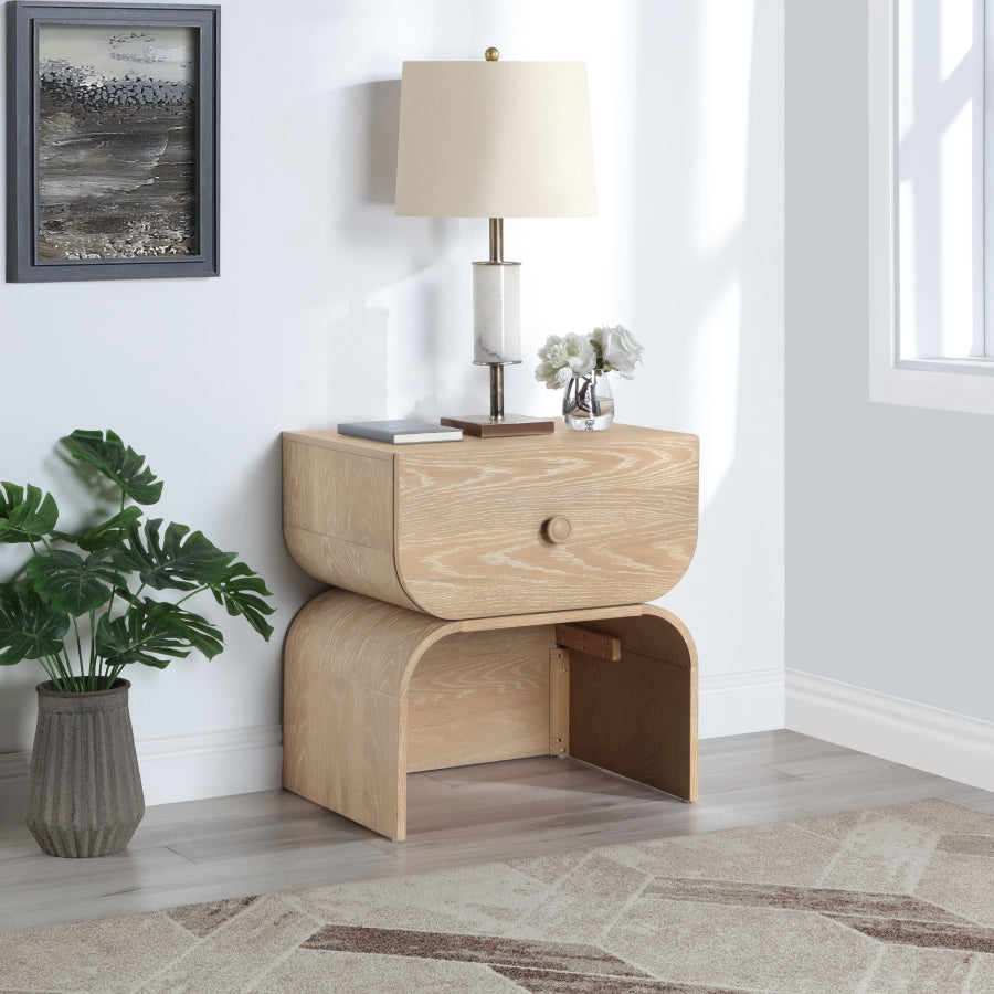 Jace Night Stand in Natural from Meridian - Luna Furniture