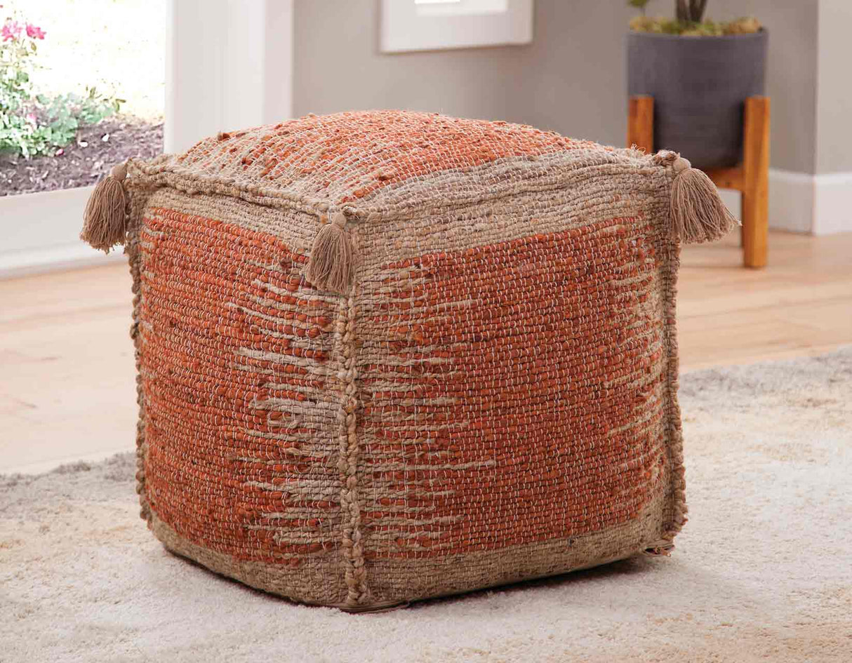 Jafar Handwoven Pouf from Steve Silver - Luna Furniture