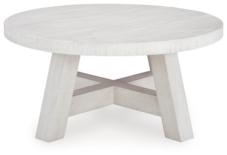 Jallison Coffee Table with 2 End Tables in Off White from Ashley - Luna Furniture