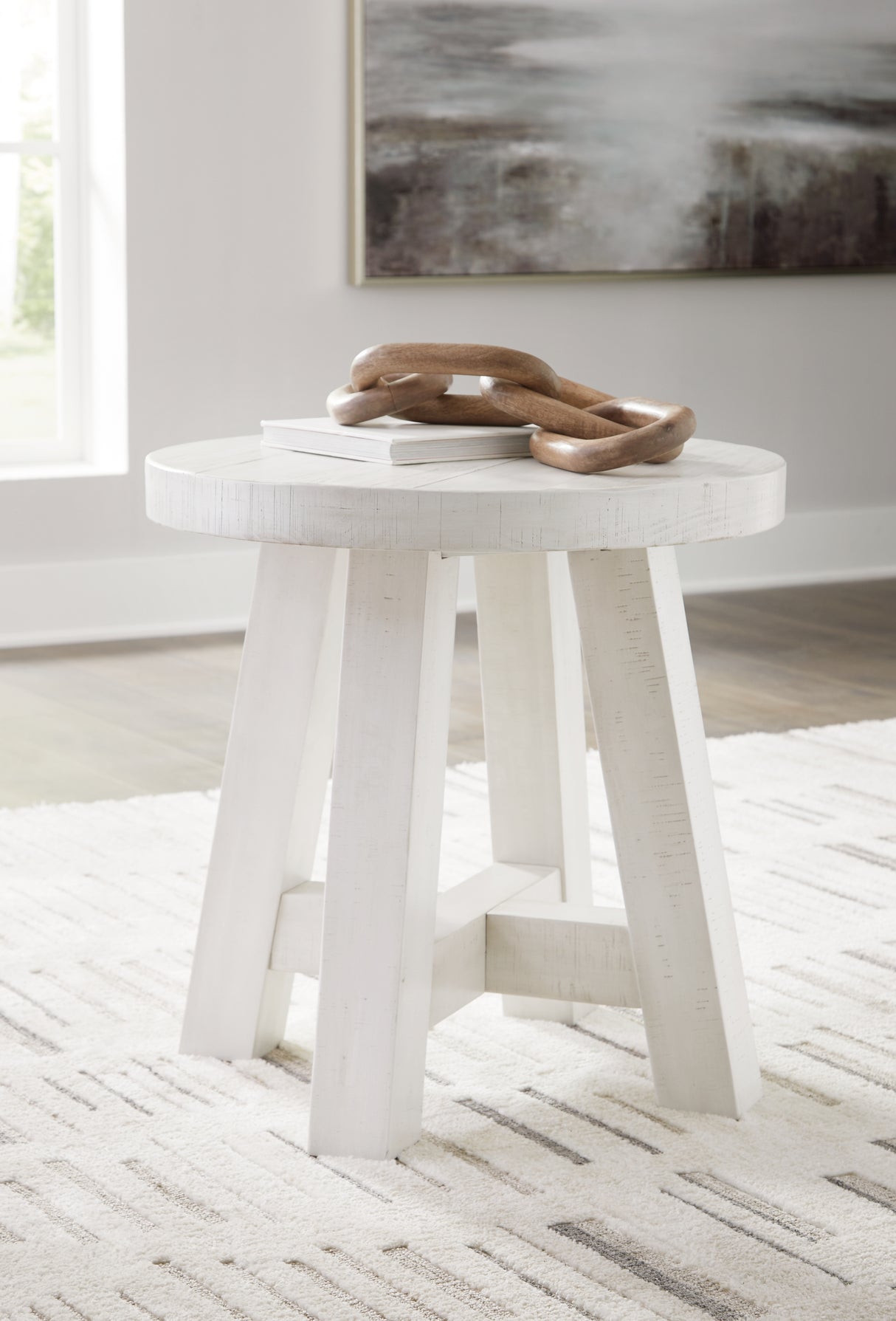 Jallison Coffee Table with 2 End Tables in Off White from Ashley - Luna Furniture