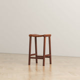 James Mid-Century Modern Genuine Tan Leather 24.5" Counter Stool - STL01200801