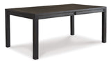 Jeanette Dining Table and 4 Chairs in Black - PKG000193