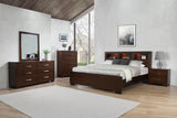 Jessica Cappuccino Bookcase Platform Bedroom Set -  Coaster - Luna Furniture