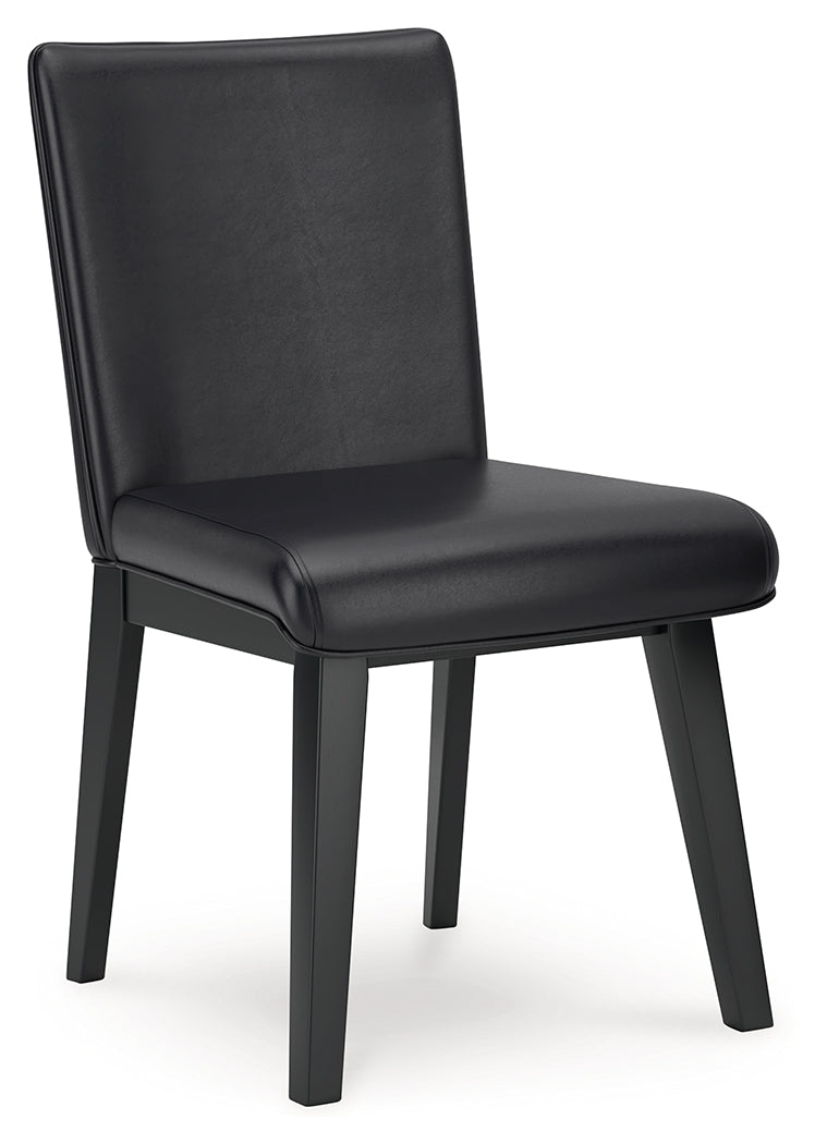 Jettaya Black/White Dining Chair, Set of 2 - D494-01