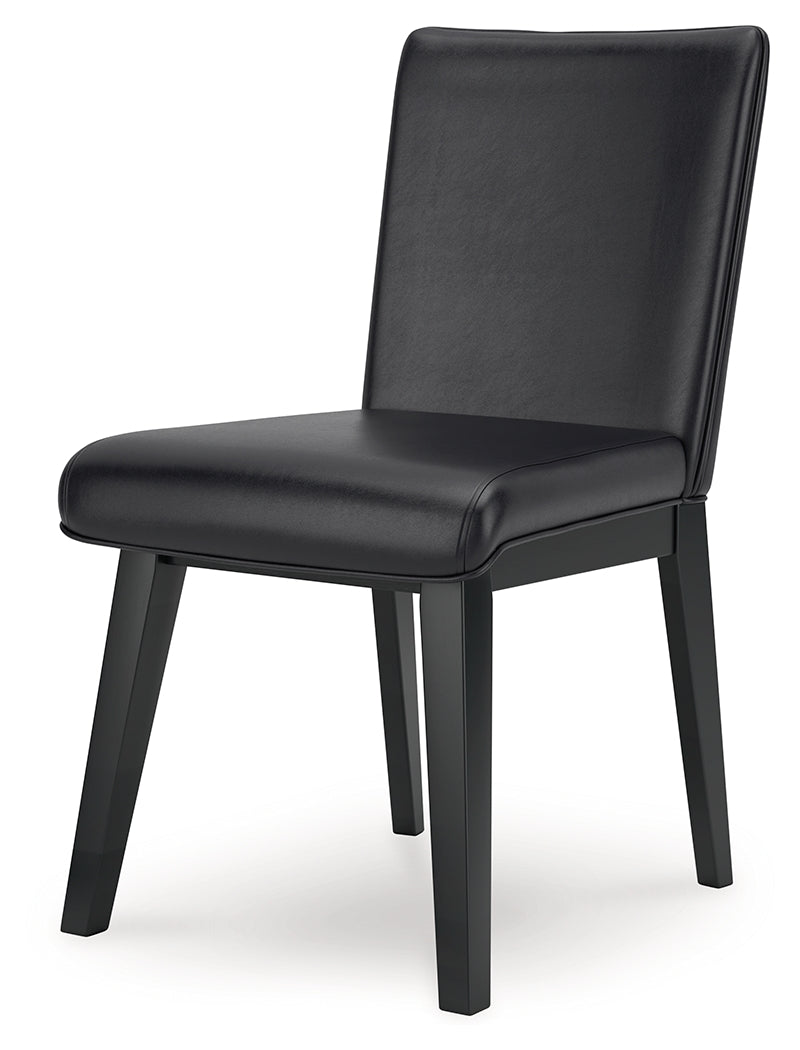 Jettaya Black/White Dining Chair, Set of 2 - D494-01