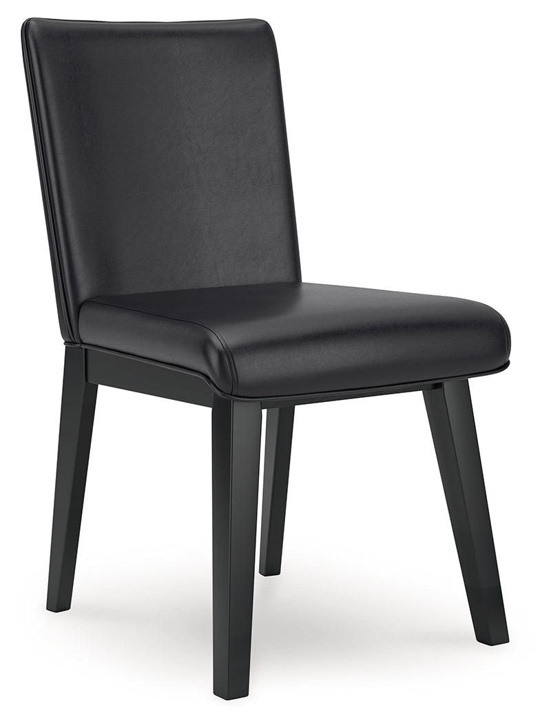 Jettaya Black/White Dining Chair, Set of 2 - D494-01