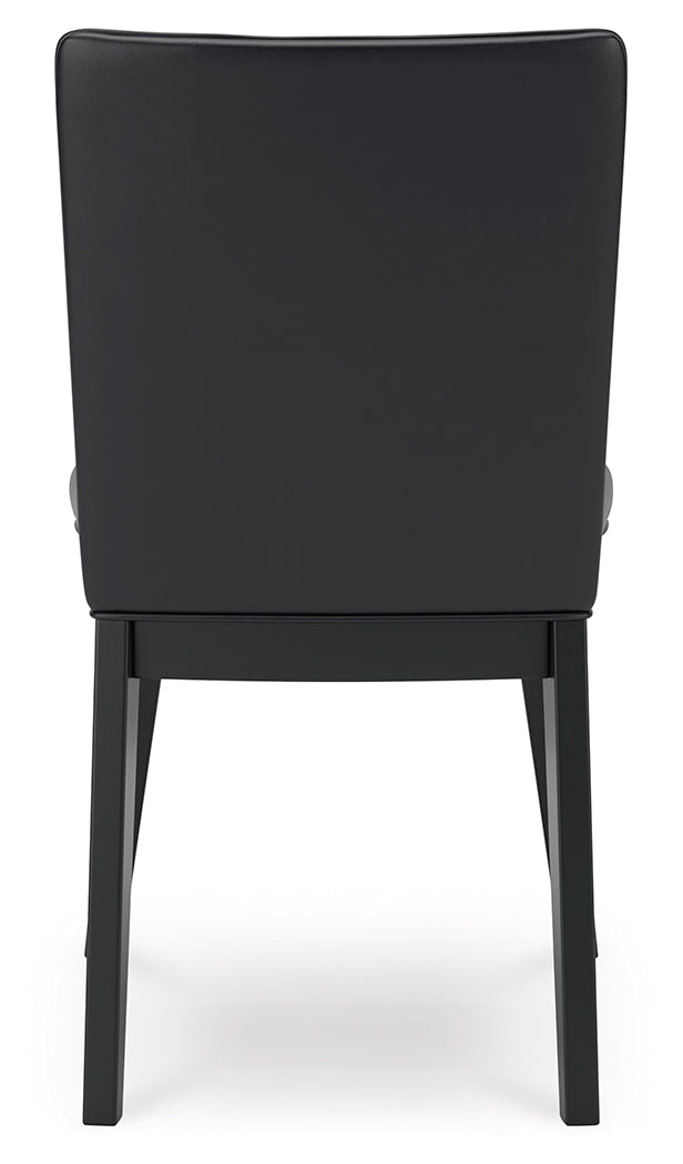 Jettaya Black/White Dining Chair, Set of 2 - D494-01