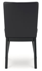 Jettaya Black/White Dining Chair, Set of 2 - D494-01