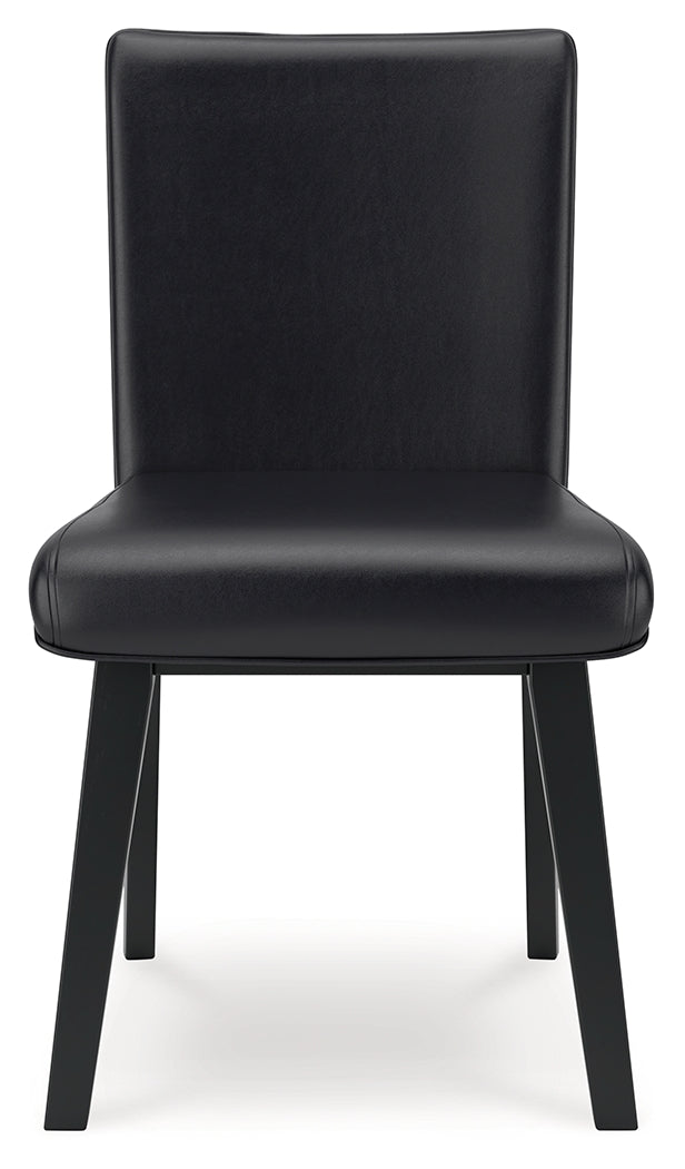 Jettaya Black/White Dining Chair, Set of 2 - D494-01